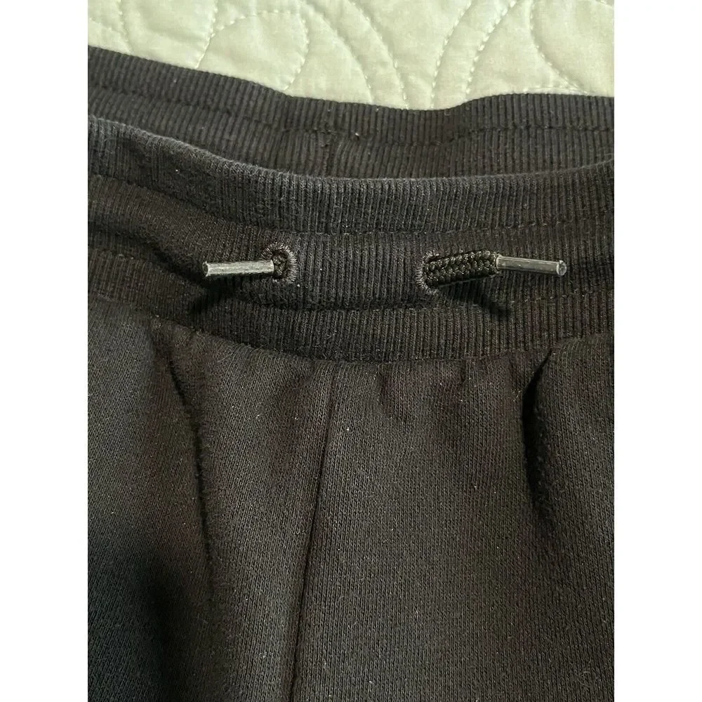 Converse Pants Joggers Girls Youth 12/13 Sweats Black Silver Metallic Graphics